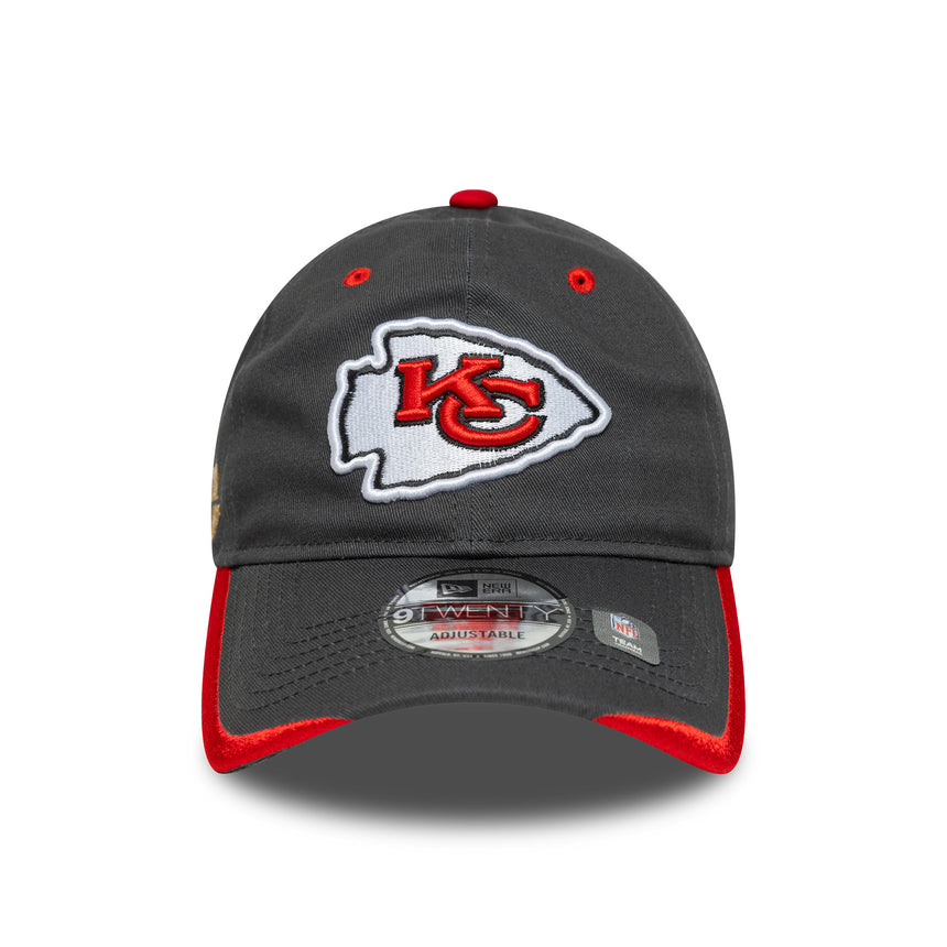 Kansas City Chiefs cap, team pin, New Era, 9TWENTY, plain, grey