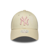 New York Yankees cap, women, New Era, 9FORTY, white, white