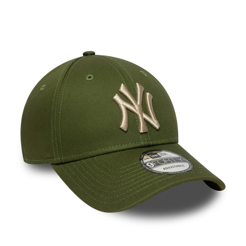 New York Yankees cap, plain pin, New Era, 9FORTY, green