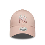 New York Yankees cap, metallic logo, New Era, 9FORTY, women, pink
