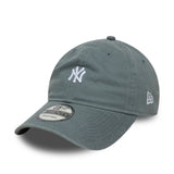 New York Yankees cap, washed mini logo, New Era, 9TWENTY, grey