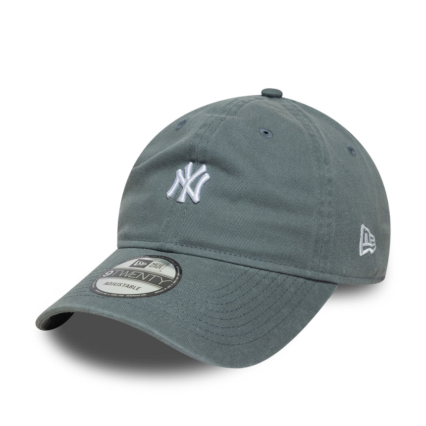 New York Yankees cap, washed mini logo, New Era, 9TWENTY, grey