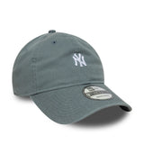 New York Yankees cap, washed mini logo, New Era, 9TWENTY, grey