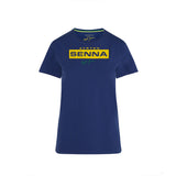 Ayrton Senna Womens T-shirt, Logo, Blue, 2021 - FansBRANDS®