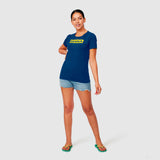 Ayrton Senna Womens T-shirt, Logo, Blue, 2021 - FansBRANDS®