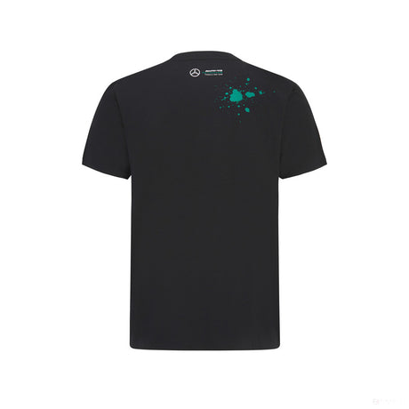 Mercedes Lewis Hamilton T-Shirt, LEWIS #44, Black, 2022 - FansBRANDS®