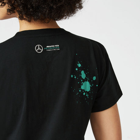 Mercedes Lewis Hamilton Womens T-Shirt, LEWIS #44, Black, 2022 - FansBRANDS®