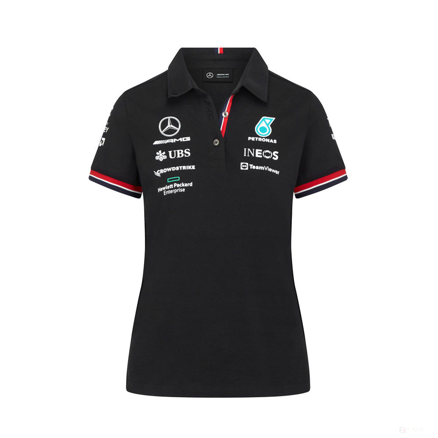 Mercedes Womens Polo, Team, Black, 2022 - FansBRANDS®