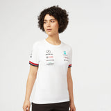 Mercedes Womens T-Shirt, Team, White, 2022 - FansBRANDS®