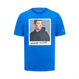Mercedes George Russell Portrait Tee, Blue - FansBRANDS®