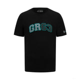 Mercedes Mens George Russell Logo Tee, Black - FansBRANDS®