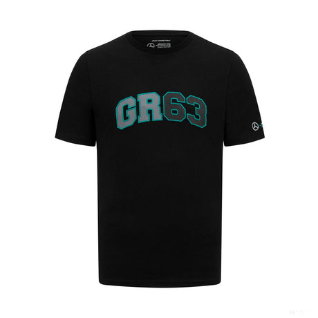 Mercedes Mens George Russell Logo Tee, Black - FansBRANDS®