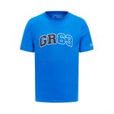Mercedes Mens George Russell Logo Tee, Blue - FansBRANDS®