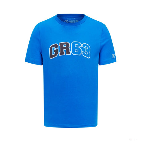 Mercedes Mens George Russell Logo Tee, Blue - FansBRANDS®