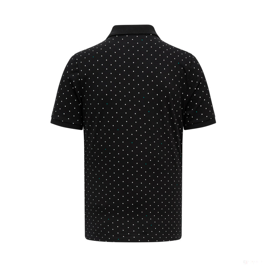 Mercedes Mens Polka Dot Polo, Black - FansBRANDS®