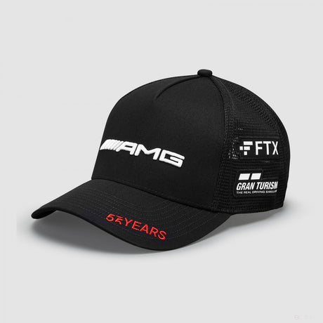 Black trucker cap with AMG logo product photo