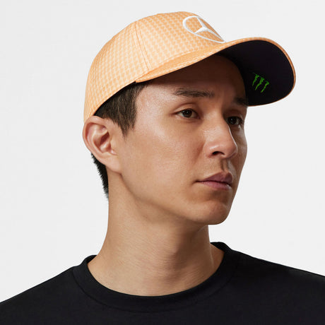 Mercedes Team Lewis Hamilton Col Driver Baseball Cap, Peach, 2023 - FansBRANDS®
