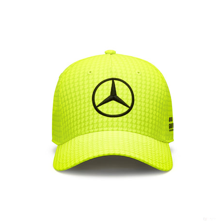 Mercedes Team Kids Lewis Hamilton Col Driver Baseball Cap, Neon Yellow, 2023 - FansBRANDS®