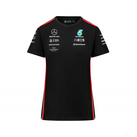 Mercedes Team Womens Driver Tee, Black, 2023 - FansBRANDS®