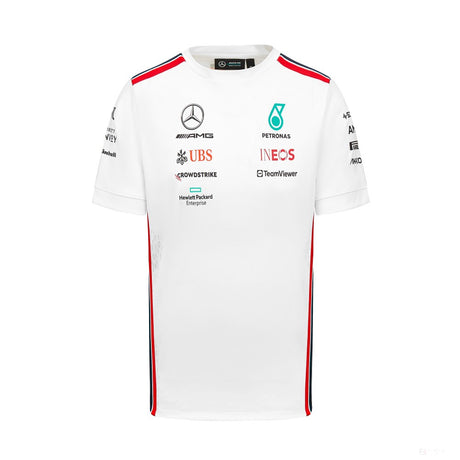 Mercedes Team Mens Driver Tee, White, 2023 - FansBRANDS®