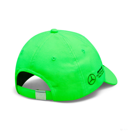 Mercedes Team George Russell Driver Dad Cap, Neon Green, 2023 - FansBRANDS®