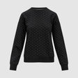 Mercedes Womens Polka Dot Crew Sweatshirt, Black - FansBRANDS®
