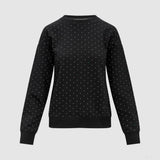 Mercedes Womens Polka Dot Crew Sweatshirt, Black - FansBRANDS®