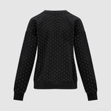 Mercedes Womens Polka Dot Crew Sweatshirt, Black - FansBRANDS®