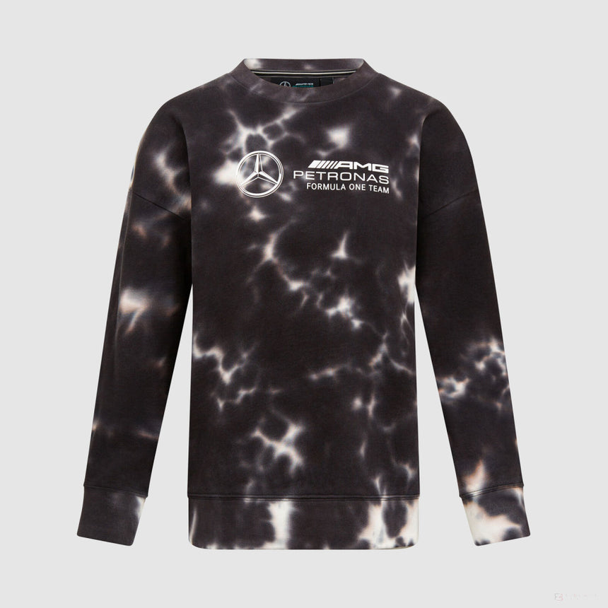 Mercedes Womens Tie Dye Crew, Grey - FansBRANDS®