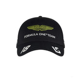 Aston Martin Aramco Cognizant F1 Offiical Lance Stroll Cap - Black, 2023 - FansBRANDS®