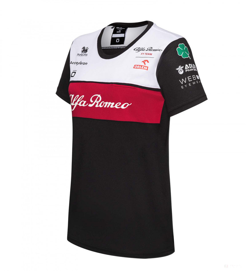 Alfa Romeo Womens Team T-Shirt, Black, 2022 - FansBRANDS®