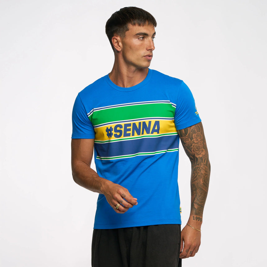 Ayrton Senna t-shirt, #SENNA, blue, 2025