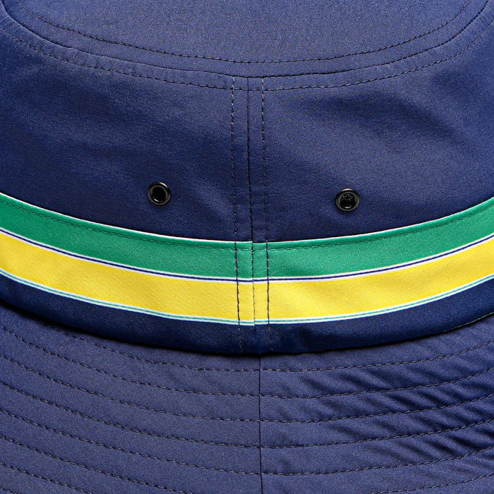 Ayrton Senna bucket hat, stripe, blue, 2025