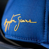 Ayrton Senna cap, Nacional, original 1984, with fabric hard case, blue, 2025