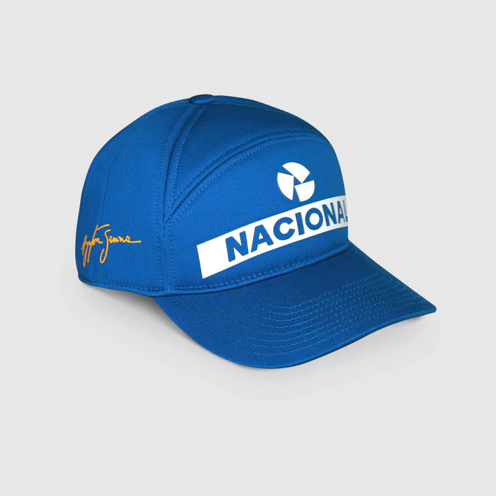 Ayrton Senna cap, Nacional, vintage, washed, blue, 2025