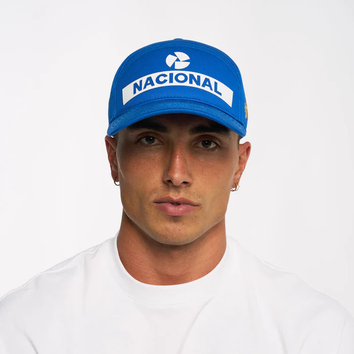 Ayrton Senna cap, Nacional, vintage, washed, blue, 2025