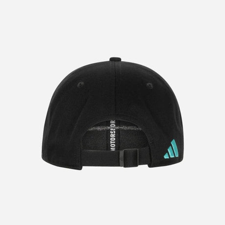 Black cap rear view with adidas logo