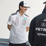 Mercedes polo, team, engineers, adidas, white, 2026