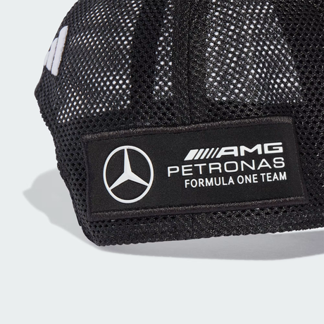 Back of black cap with AMG Petronas lettering.