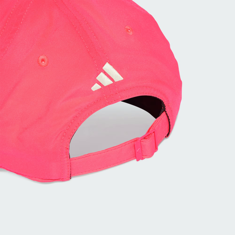 Red cap with Mercedes logo side view