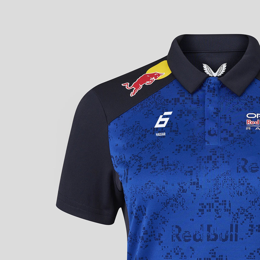 Red Bull polo, team, Isack Hadjar, womens, blue, 2026