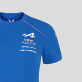 Blue T-shirt with BWT and Alpine logos on the front