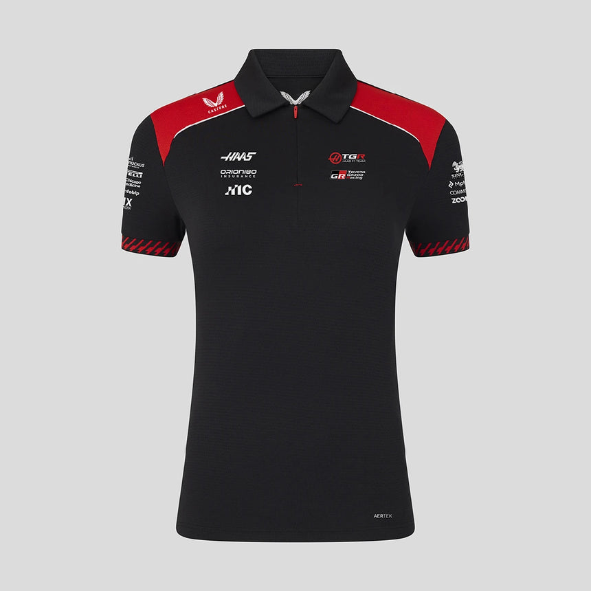 Haas F1 polo, team, womens, black, 2026