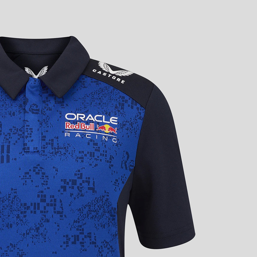 Red Bull polo, team, Max Verstappen, kids, blue, 2026