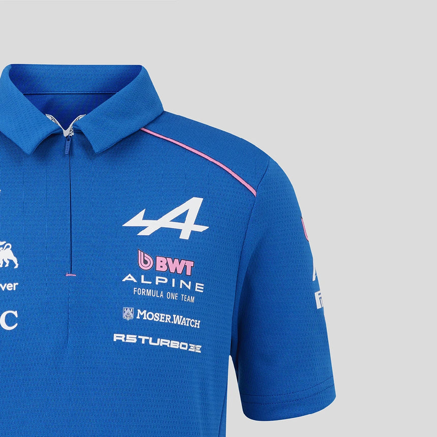 Blue T-shirt with zip and BWT branding