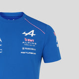 Blue Alpine t-shirt front view from another angle