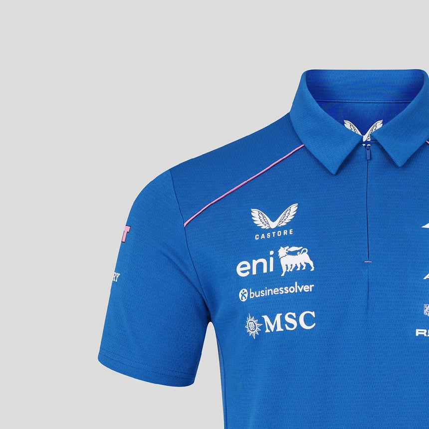 Blue t-shirt front with BWT and MSC logos, Castore brand