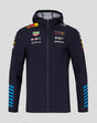 Blue Red Bull jacket front with zipped hood