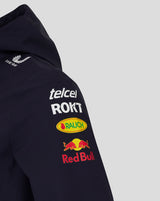 Blue jacket sleeve detail with Red Bull logo
