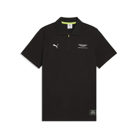 Aston Martin polo, Jaquard, regular fit, Puma, black